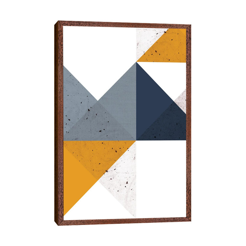 Modern Geometric XIXB - Print on Canvas, Brown Framed, 66.04 cm H x 45.72 cm W
