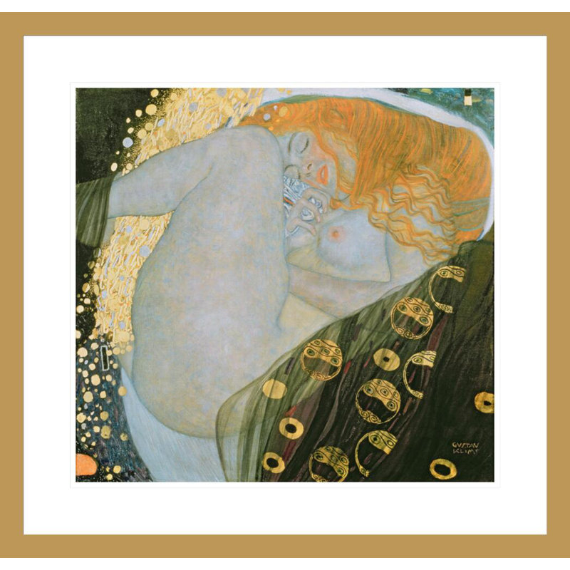 «Danae» par Gustav Klimt, impression giclée encadrée, H 23,5 po x l 24,56 po