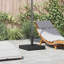  Bases de parasol d'extérieur acier noir 45 x 45 x 31,5 cm, béton