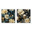 Gaelle - Ensemble de 2 collages carrés botaniques abstraits-101844019-101844025