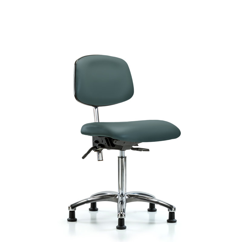 Mia Task Chair, Colonial Blue, Glides, Included