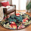Tapis en laine crocheté à la main à motif floral Hogle-21278914