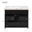 Armoire murale suspendue 24 po avec tiroir double, petit lavabo de salle de bain rectangulaire flottant avec trou de robinet simple et trop-plein-121708950