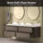 84" Wall-Mounted Bathroom Vanity with White Quartz Top, Backsplash