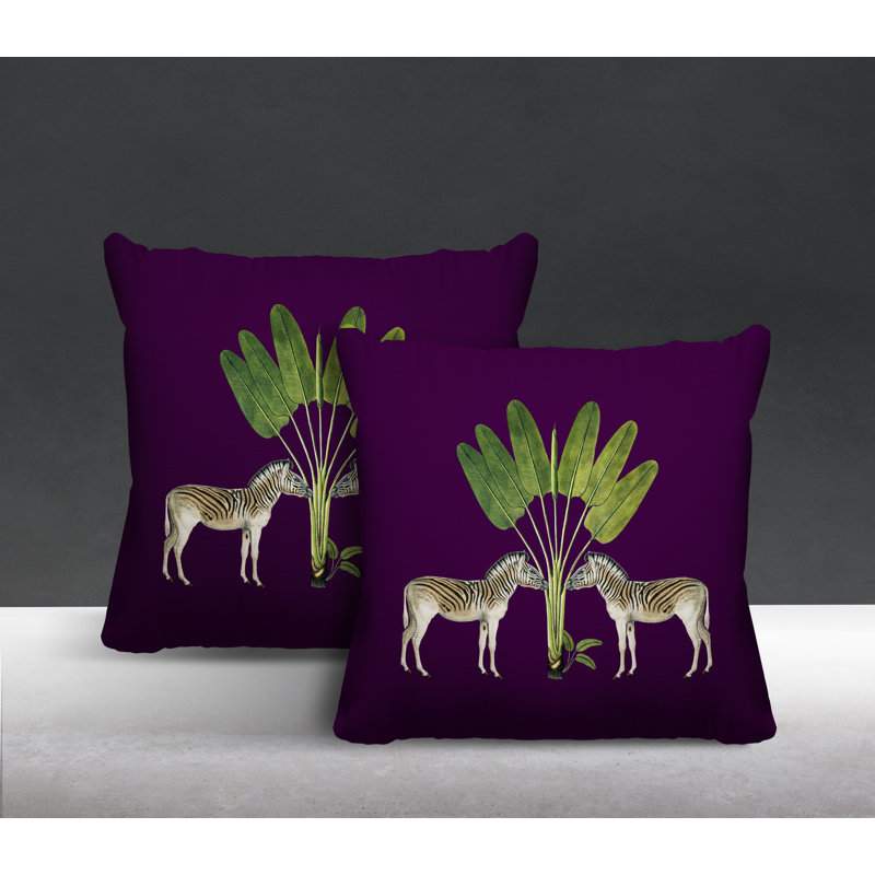 Housse et insert de coussin carré intérieur / extérieur , L 15 po x H 15 po, Mauve