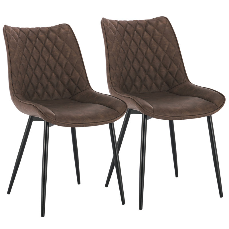 Alhambra 46.5cm H Upholstered Side Chair, Brown, 2