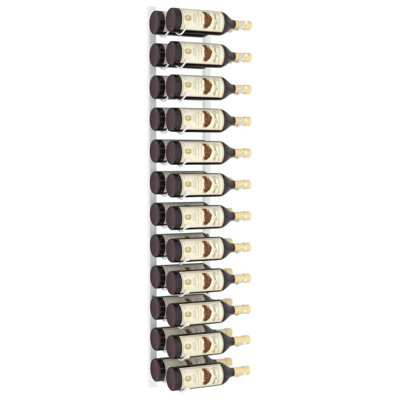 Demato Wall-mounted Wine Rack for 24 Bottles Black Iron by Prep & Savour
