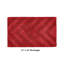 Tapis pour salle de bain touffeté à 100% coton Branston 1990 GSM avec envers antidérapant, certifié OEKO-TEX, lavable à la machine, motif à chevrons luxueux, tapis de salle de bain ultra doux et absorbant, rectangle 21 po x 34 po, rouge-795094788-795094814