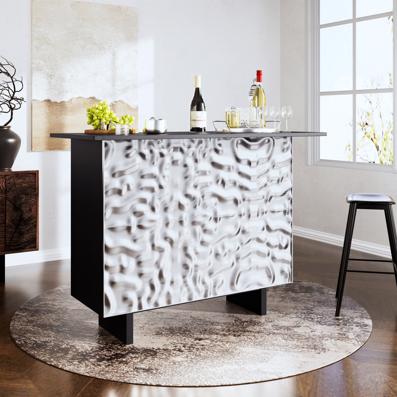 Coffee Bar Cabinet with Wine Rack and Drawers