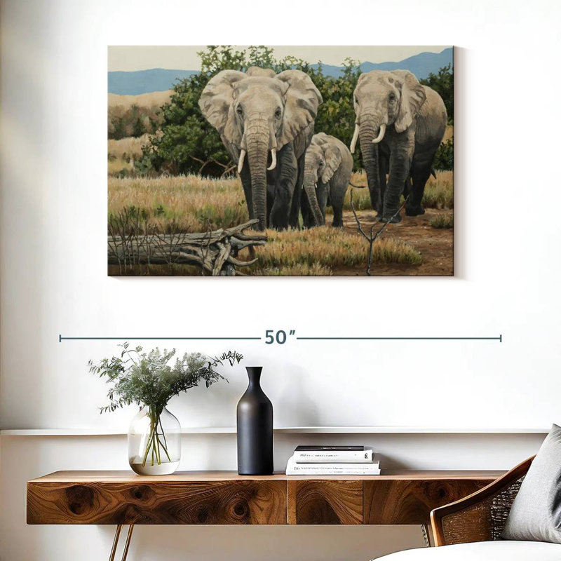 Éléphants de Brampt, H 26 po x l 39 po