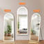 Miroir d'éclairage 3 couleurs avec lumières DEL, miroir éclairé sur pied-836934571