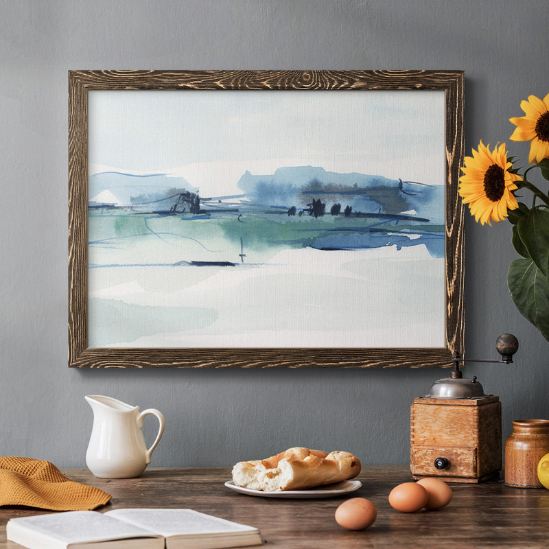 «Ultramarine Vista II», reproduction d'art sur toile simple, H 18 po x l 26 po x P 1,5 po, Encadré gris
