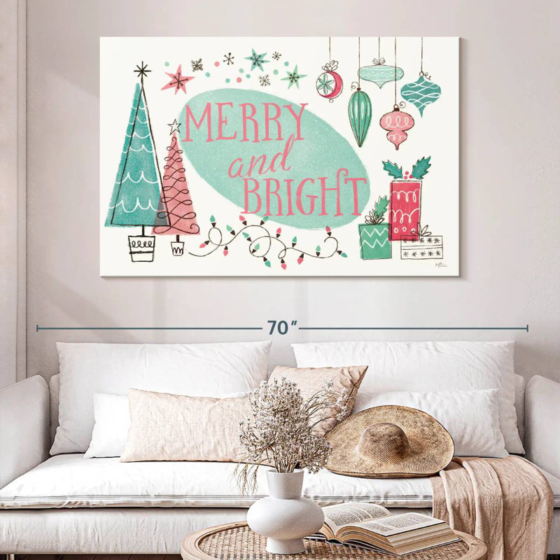Rétro Noël I Bright, H 34 po x l 51 po