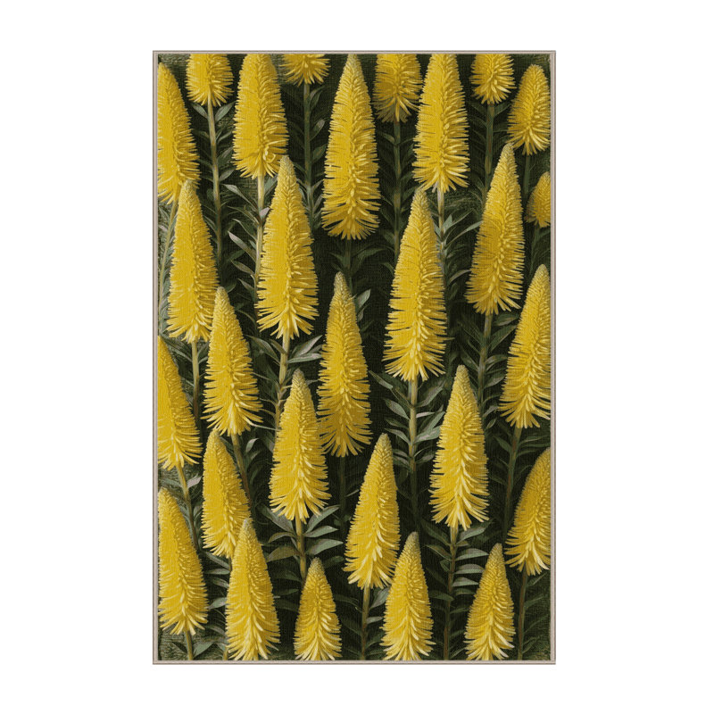 Tapis botanique brun lavable à la machine, Rectangle 2 pi x 3 pi