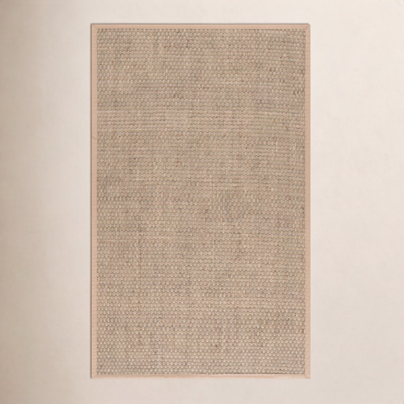 Auckland Bamboo Slat/Seagrass Natural/Beige Area Rug, Rectangle 6' x 9'