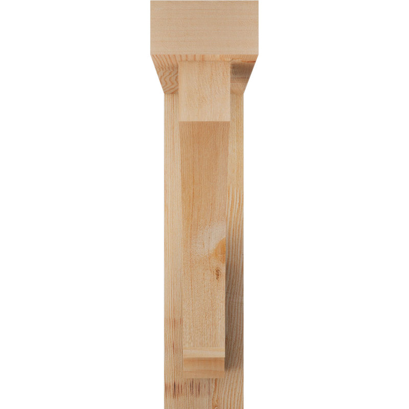 Imperial Block Bracket w/ Offset Brace, 18 x 18, 4"W Douglas Fir (Rough Sawn)