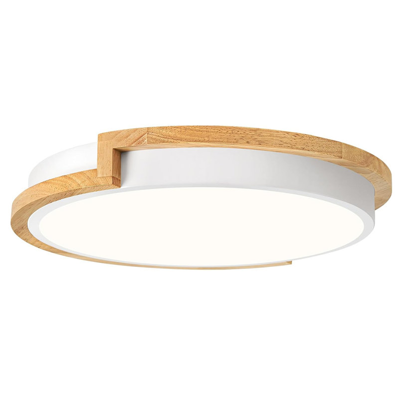 Plafonniers encastrés à DEL à intensité variable en bois, luminaires de couloir 5CCT 2700K-6000K, plafonnier circulaire minimaliste pour entrée de cuisine dans la salle de lavage