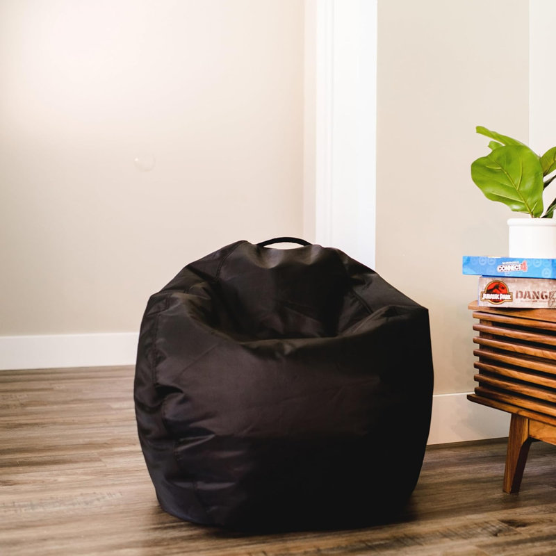 Fauteuil à billes Classic, Smartmax noir, mélange de polyester et de nylon durable, larme de 2 pieds