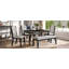 Ensemble de table de salle à manger 6 pièces, table rectangulaire de 60 po, 4 chaises capitonnées à haut dossier et 1 banc pour la salle à manger et la cuisine-450003528