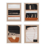 Orange Is The New Black. Set Of 4 Painting by Andrea Stokes