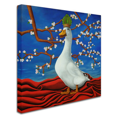 «Peking Duck (Pea King Duck)» par Sarnie, reproduction sur toile tendue