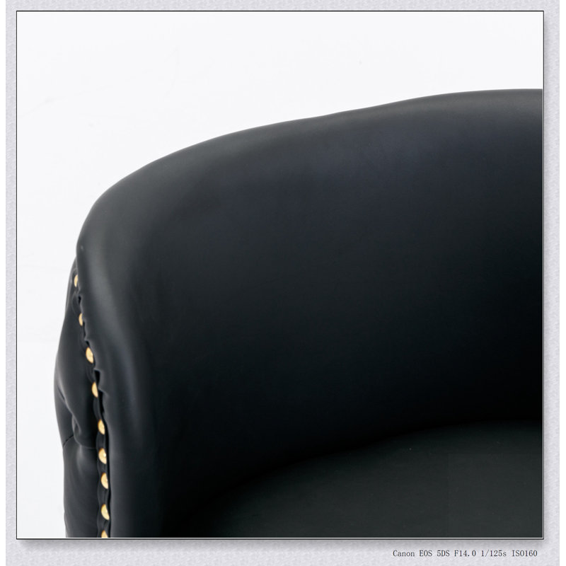 Swivel Barstools Adjusatble Seat Height, Upholstered Bar Stools with Back Tufted