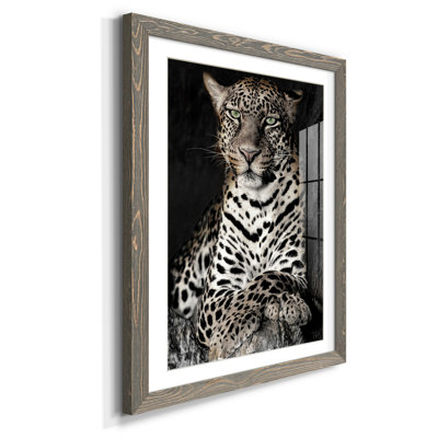 Léopard africain - reproduction de photo sur papier encadrée