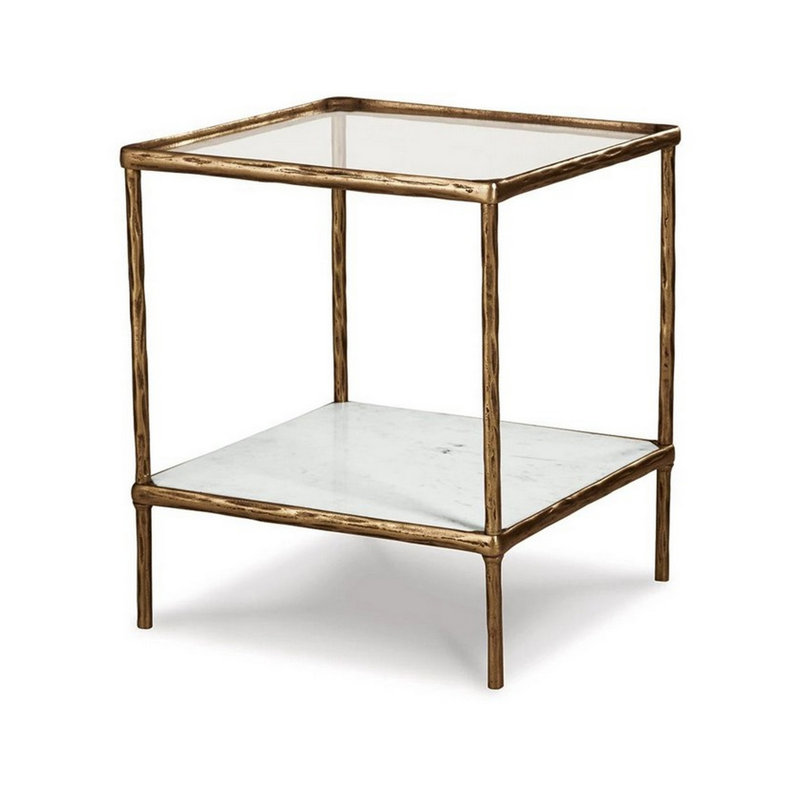 Broadhurst Glass Top End Table