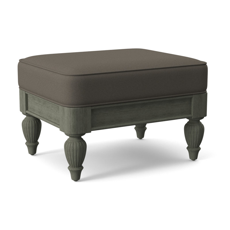 Grand View Ottoman, Bisque Finish, Gray Sugar Performance; 0863-84