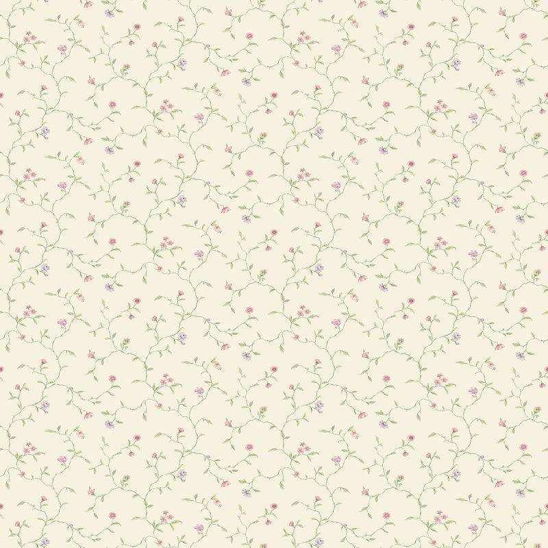 Schofield 10m x 53cm Matte Wallpaper Roll, Pink/Cream