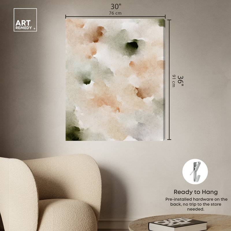Boules de coton et cannelle, Toile tendue, H 36 po x l 30 po