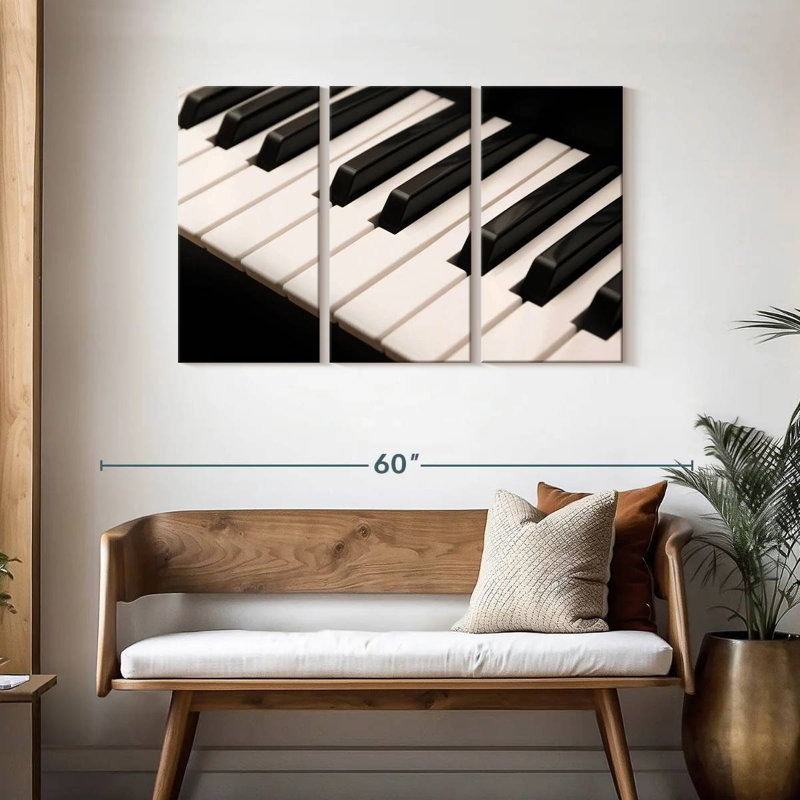Abarca Notes Of Piano Keys, H 28 po x l 45 po