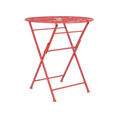 Octavius Round Metal Folding Outdoor Bistro Table , 70cm cm W 70cm cm D
