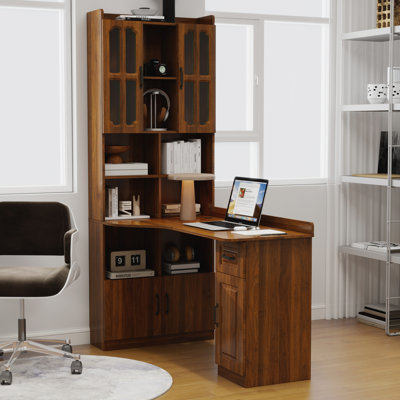 Bureau d'ordinateur en L