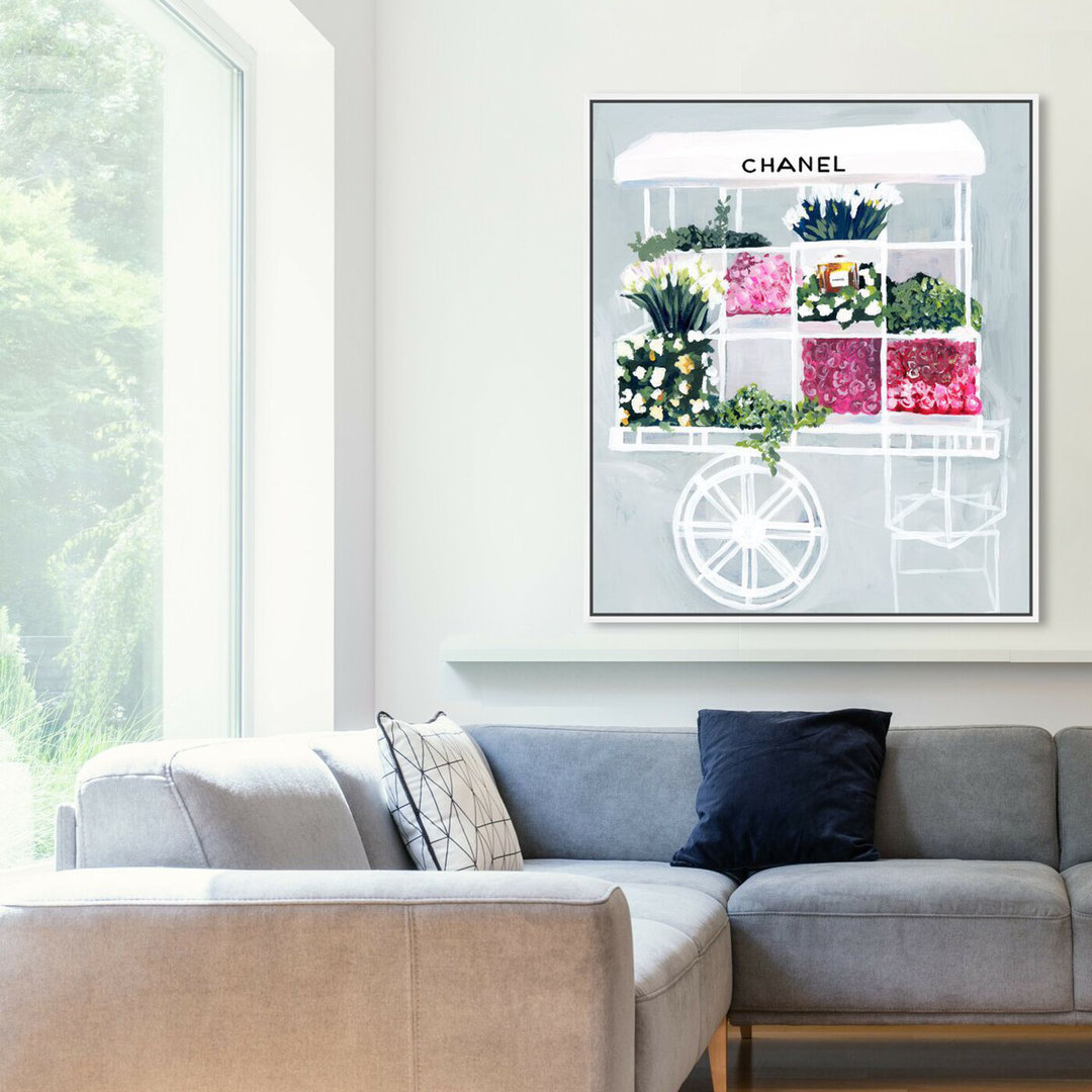 Fashion And Glam " Fashion And Glam Fashion Flower Cart, Cabin / Lodge Pink " by Oliver Gal Oliver Gal Prints 