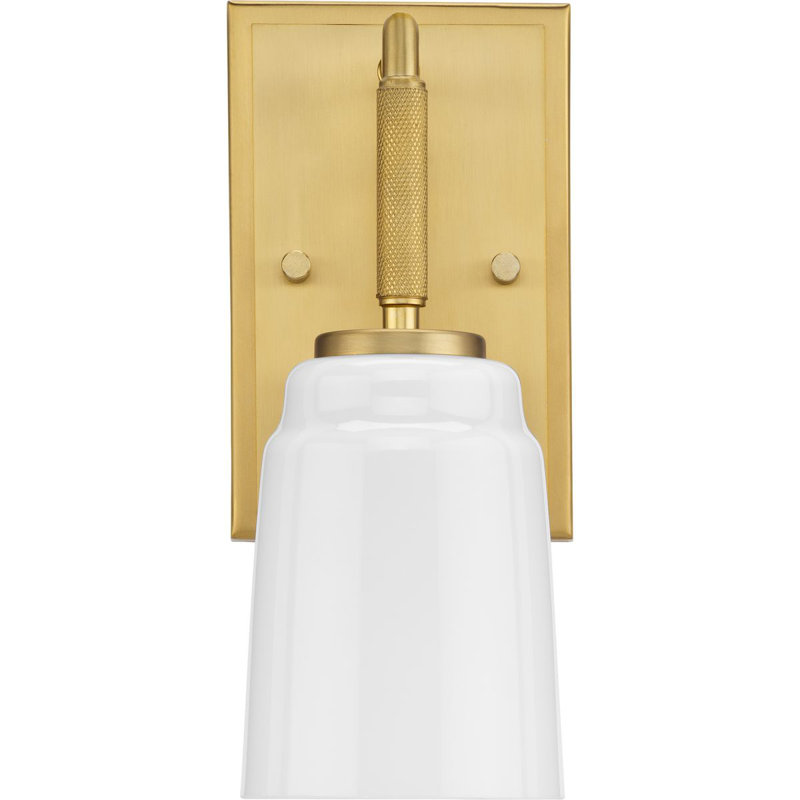 Éclairage pour meuble-lavabo industriel à une lumière, Or brossé