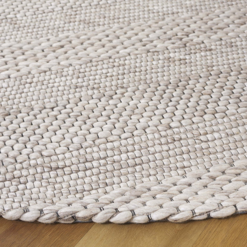 Callington Hand Loomed Performance Striped Rug, Round 6'6"