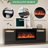 70" TV Stand with Storage Cabinets, Modern Wooden Entertainment Center-1103697154