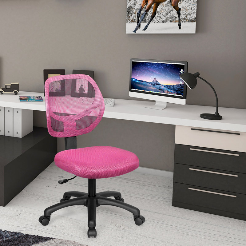 Inbox Zero Bovingdon Mesh Office Chair, Pink