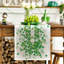 Chemin de table Shamrock, feuilles et cœur