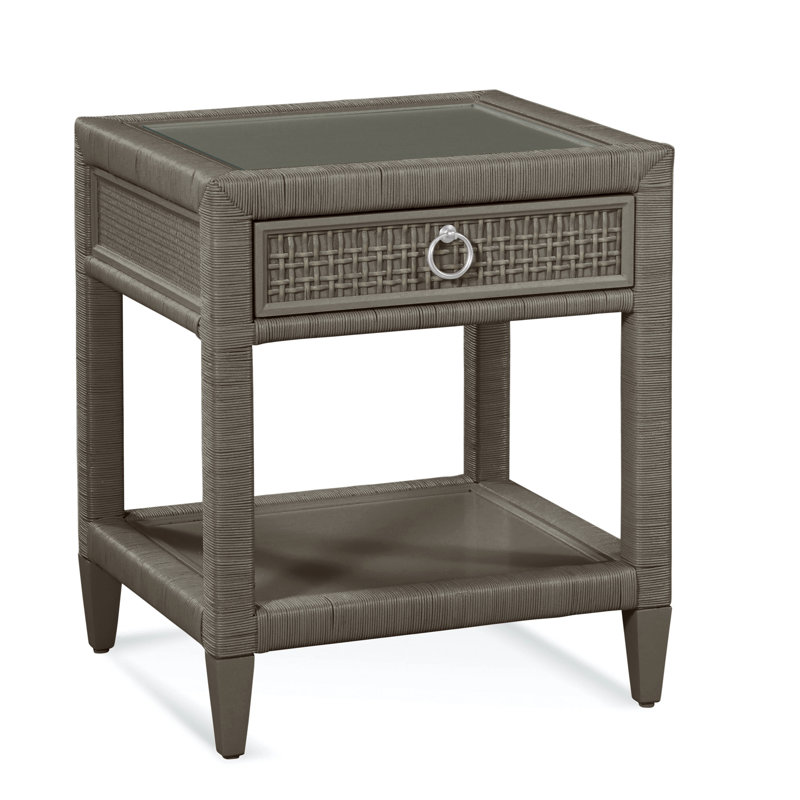 Naples 1 - Drawer Nightstand, Stone Hearth, No, Satin Nickel