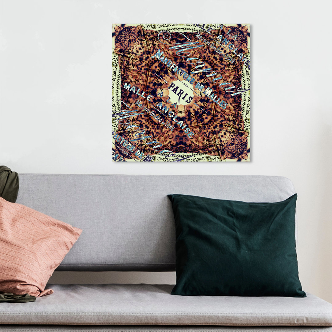 'Anglaise' Graphic Art on Wrapped Canvas