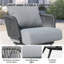Ensemble de corde moderne en fer et en bois Lb Patio Sofas