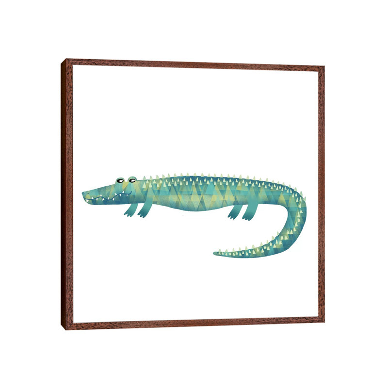 Alligator by Nic Squirrell - Print on Canvas, Classic Brown Wood Framed, 93.98 cm H x 93.98 cm W