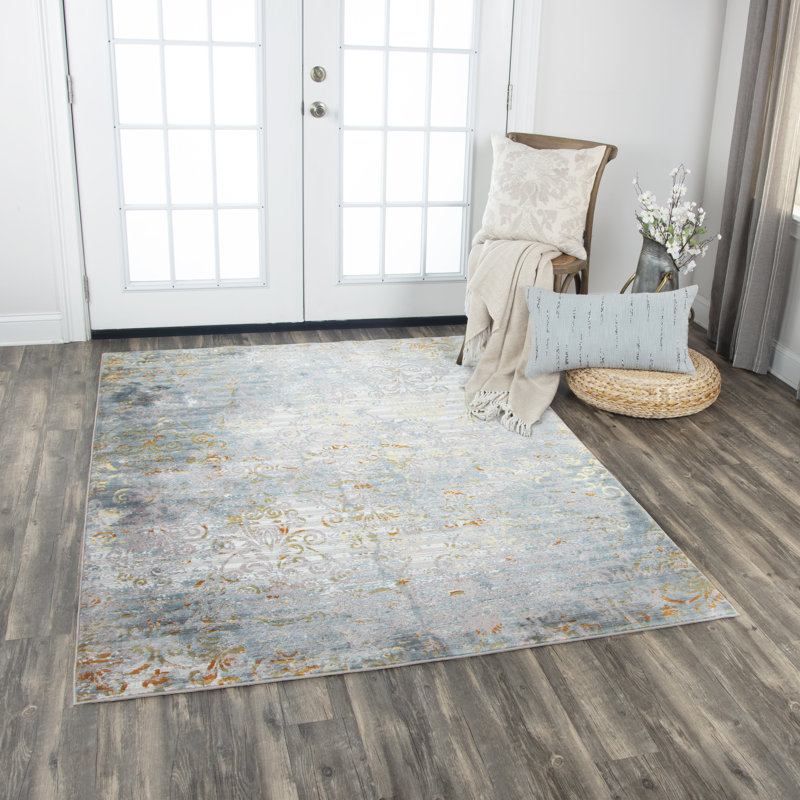 Elliot Ikat Indoor Rug, Rectangle 3'11" x 5'6"
