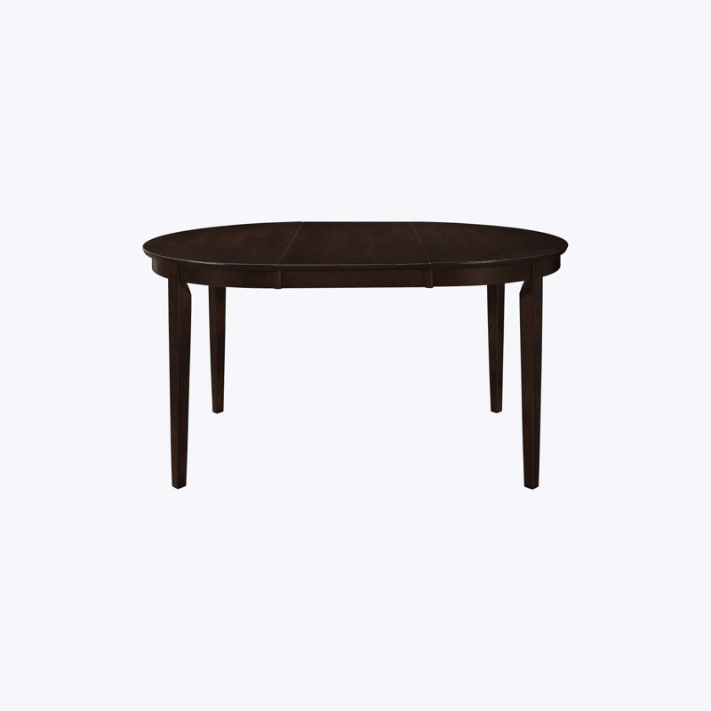 Oval Dining Table with Extension Leaf - Cappuccino