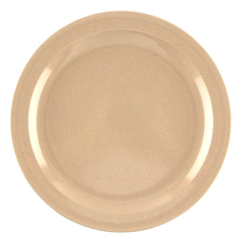 Assiettes plates en mélamine GET, 10,25 po, (ensemble de 12), Tanné
