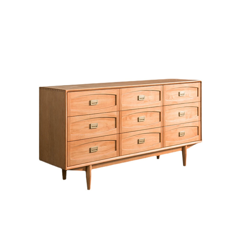 Armoire à 62 tiroirs en bois massif brun 62,99 "
