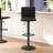 Ylani Modern Vinyl Adjustable Height Barstool with Horizontal Stitch Back-1166810927