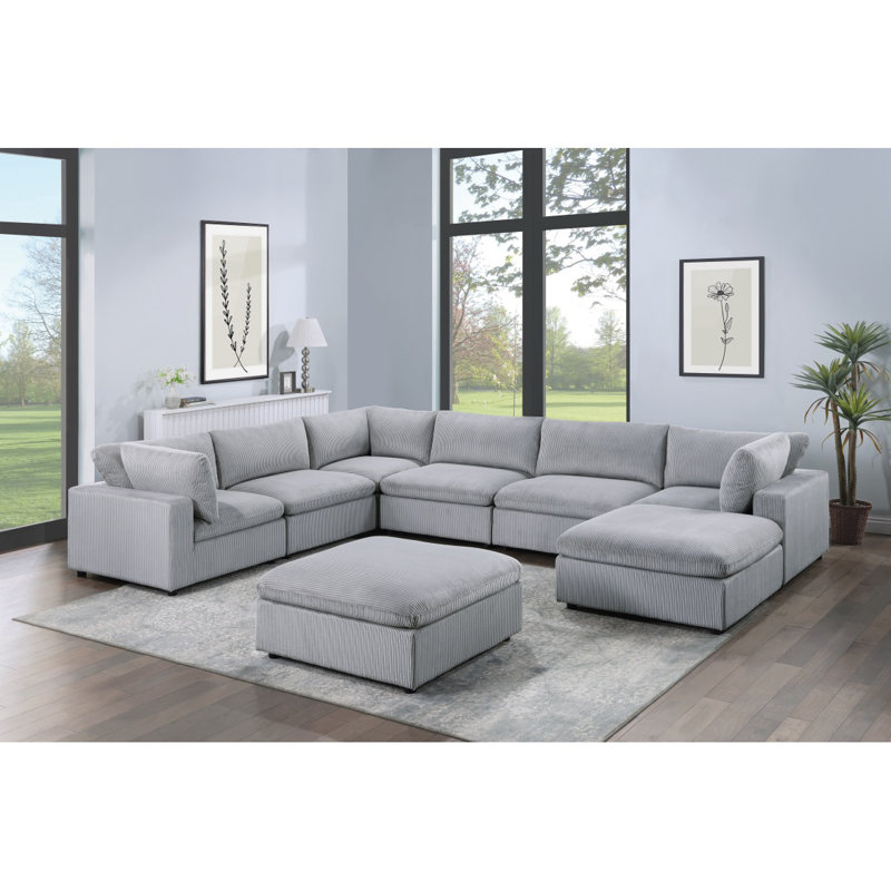 Melody Grey Sectional Without Pullout